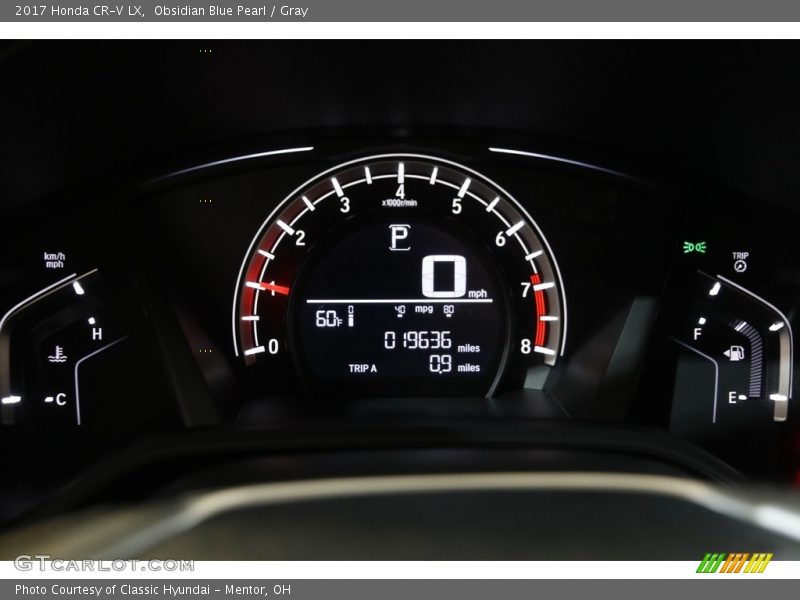 Obsidian Blue Pearl / Gray 2017 Honda CR-V LX