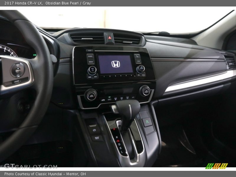 Obsidian Blue Pearl / Gray 2017 Honda CR-V LX