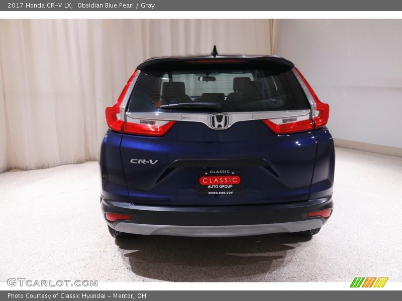 Obsidian Blue Pearl / Gray 2017 Honda CR-V LX