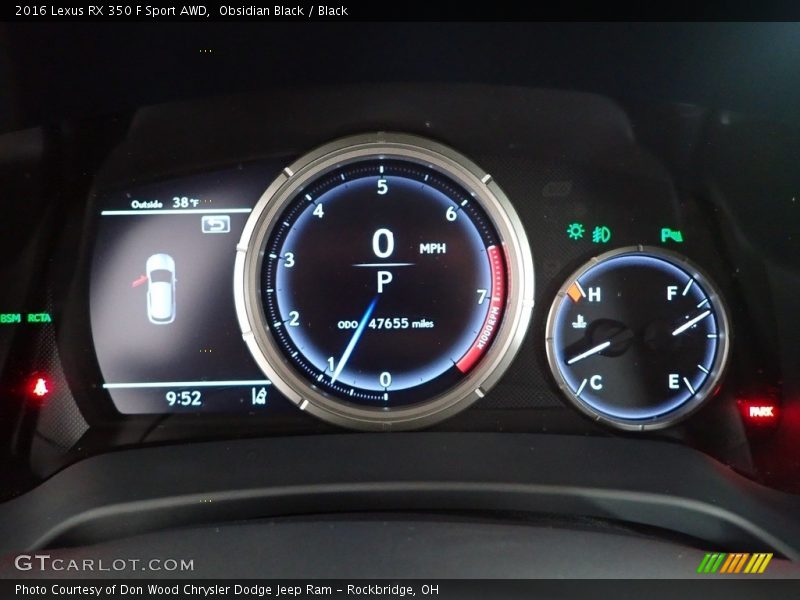  2016 RX 350 F Sport AWD 350 F Sport AWD Gauges