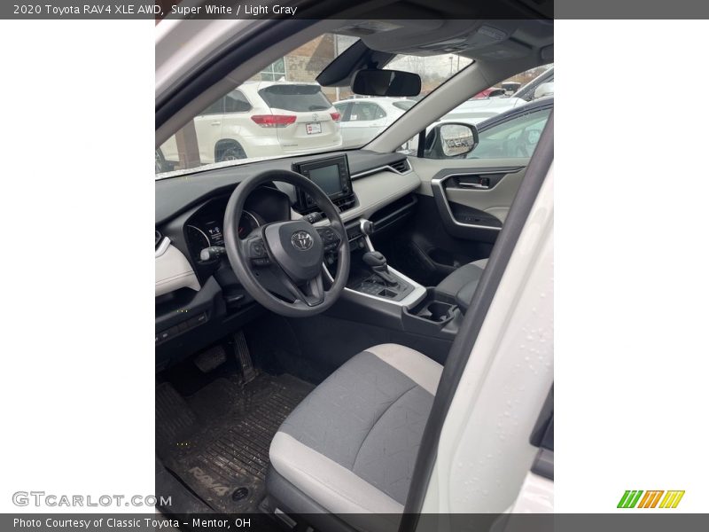 Super White / Light Gray 2020 Toyota RAV4 XLE AWD