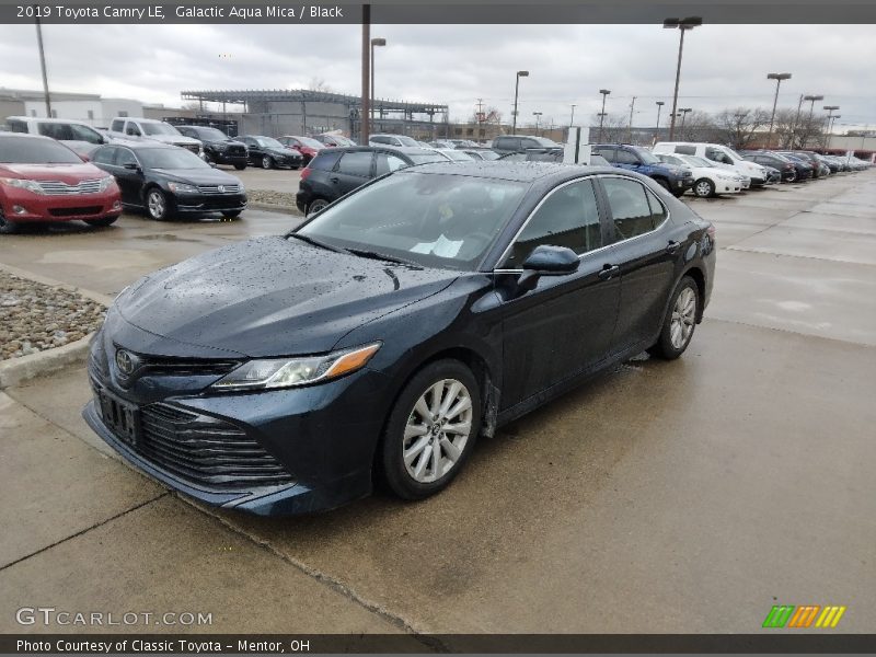 Galactic Aqua Mica / Black 2019 Toyota Camry LE