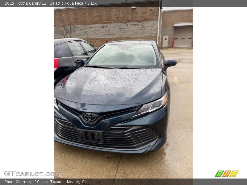 Galactic Aqua Mica / Black 2019 Toyota Camry LE