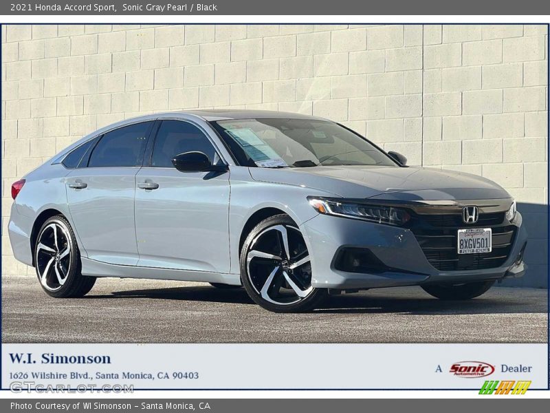 Sonic Gray Pearl / Black 2021 Honda Accord Sport