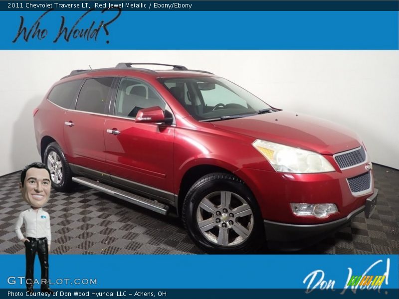 Red Jewel Metallic / Ebony/Ebony 2011 Chevrolet Traverse LT
