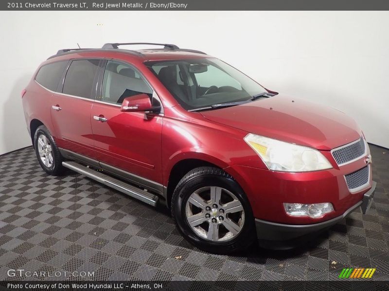 Red Jewel Metallic / Ebony/Ebony 2011 Chevrolet Traverse LT