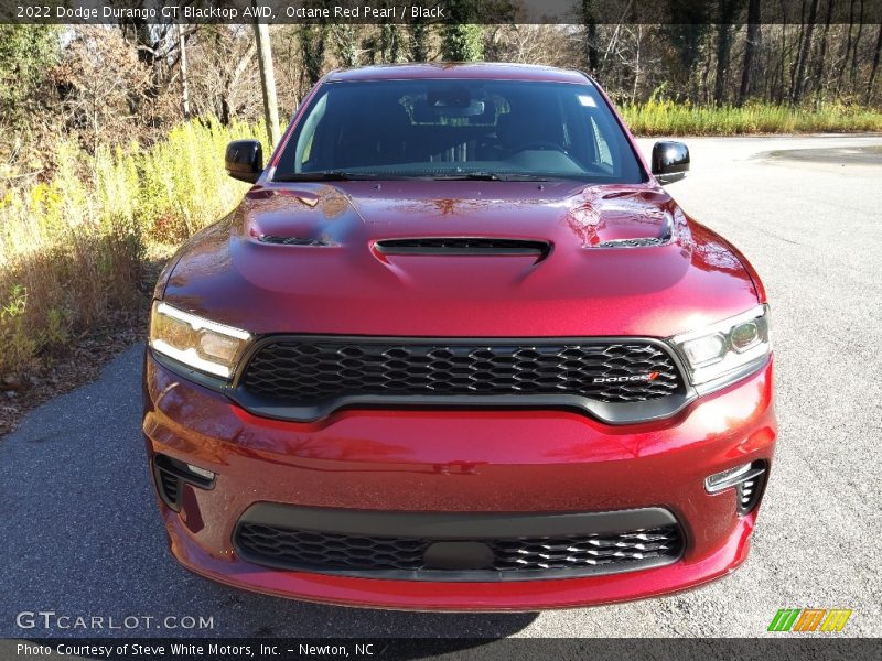 Octane Red Pearl / Black 2022 Dodge Durango GT Blacktop AWD
