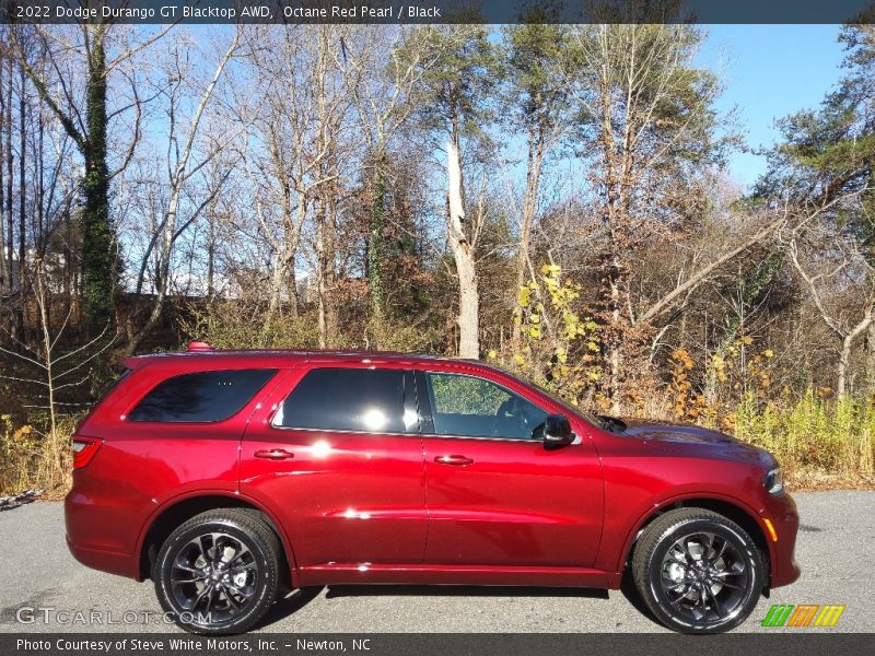 Octane Red Pearl / Black 2022 Dodge Durango GT Blacktop AWD