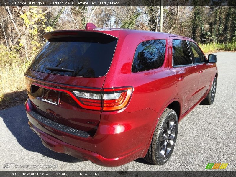 Octane Red Pearl / Black 2022 Dodge Durango GT Blacktop AWD