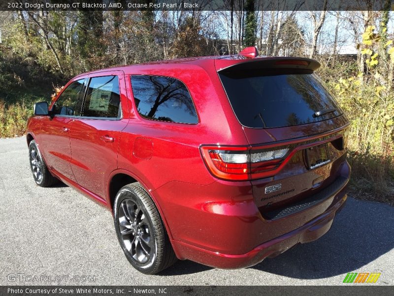 Octane Red Pearl / Black 2022 Dodge Durango GT Blacktop AWD