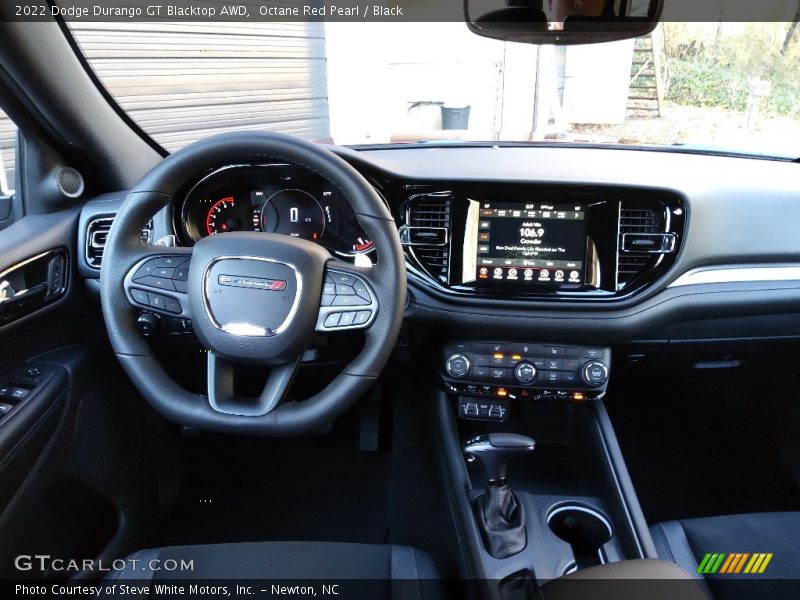 Octane Red Pearl / Black 2022 Dodge Durango GT Blacktop AWD