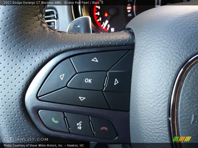 Octane Red Pearl / Black 2022 Dodge Durango GT Blacktop AWD