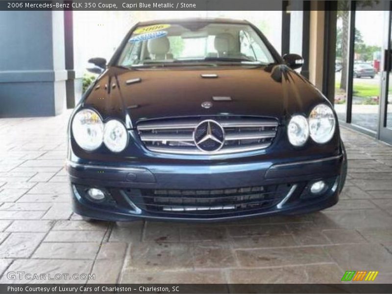 Capri Blue Metallic / Stone 2006 Mercedes-Benz CLK 350 Coupe