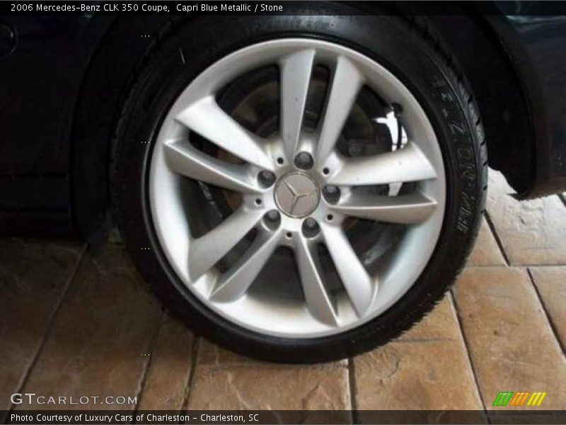 Capri Blue Metallic / Stone 2006 Mercedes-Benz CLK 350 Coupe