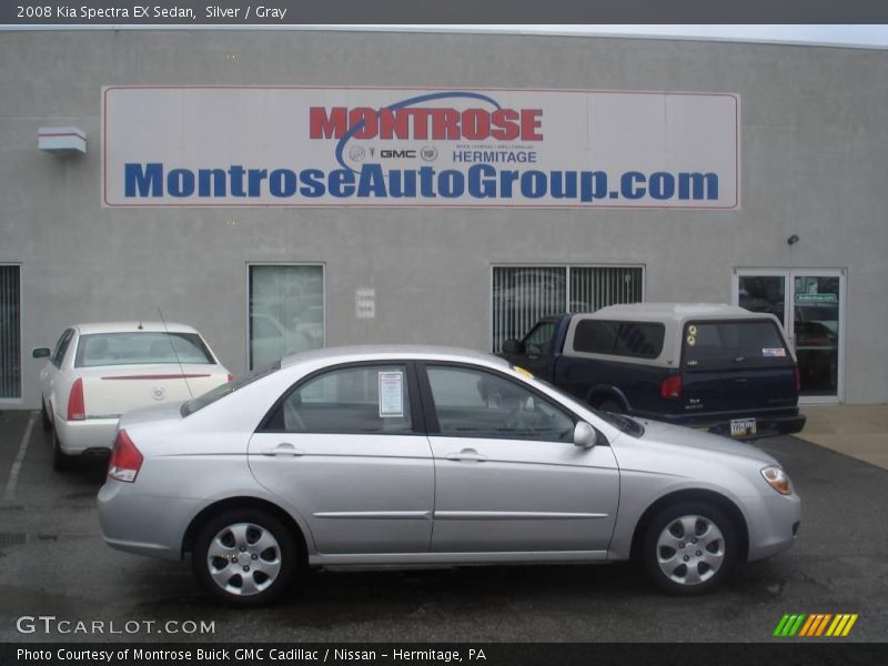 Silver / Gray 2008 Kia Spectra EX Sedan