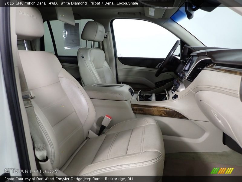 White Diamond Tricoat / Denali Cocoa/Shale 2015 GMC Yukon Denali 4WD
