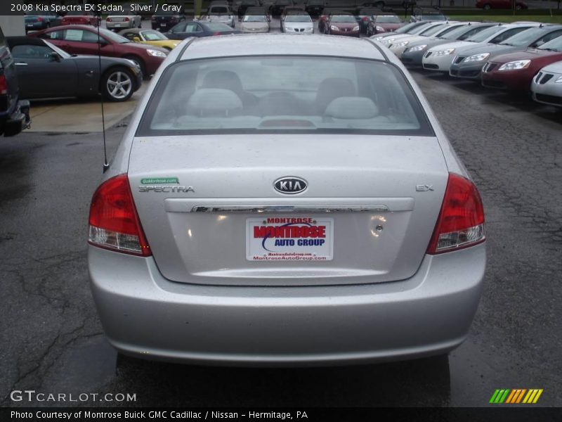 Silver / Gray 2008 Kia Spectra EX Sedan