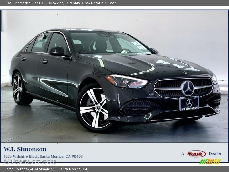 Graphite Gray Metallic / Black 2022 Mercedes-Benz C 300 Sedan