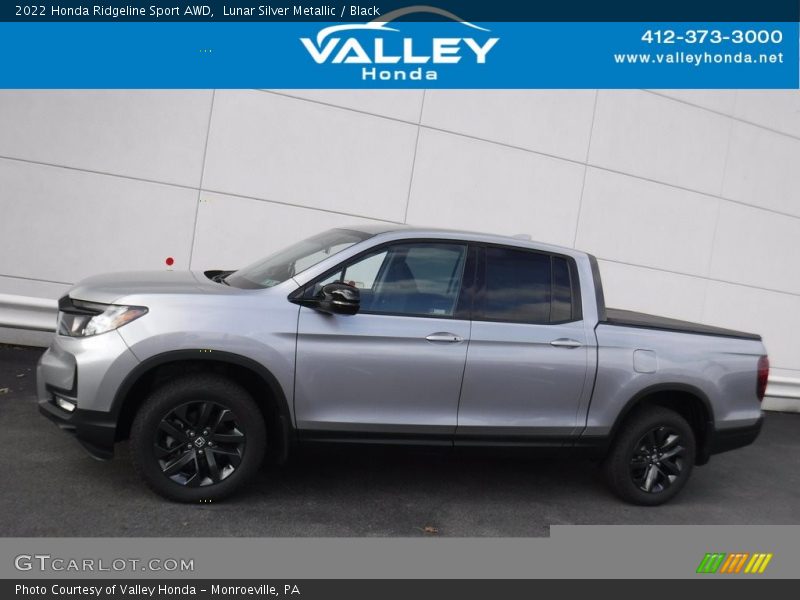 Lunar Silver Metallic / Black 2022 Honda Ridgeline Sport AWD
