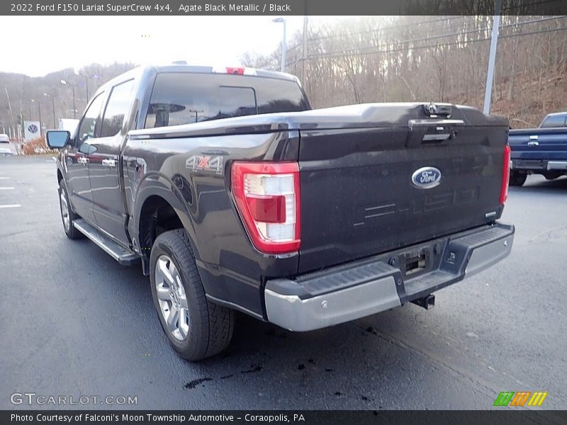 Agate Black Metallic / Black 2022 Ford F150 Lariat SuperCrew 4x4
