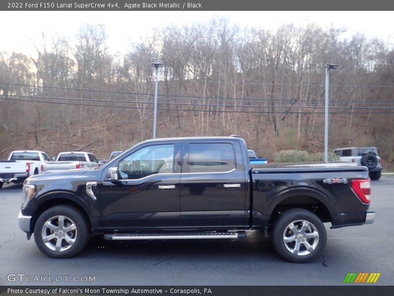 Agate Black Metallic / Black 2022 Ford F150 Lariat SuperCrew 4x4