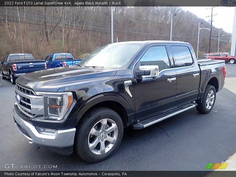 Agate Black Metallic / Black 2022 Ford F150 Lariat SuperCrew 4x4