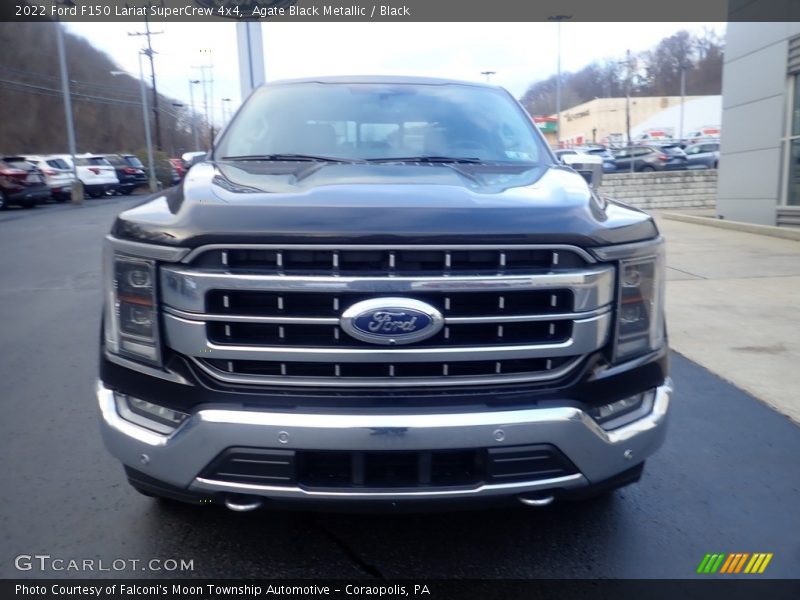 Agate Black Metallic / Black 2022 Ford F150 Lariat SuperCrew 4x4