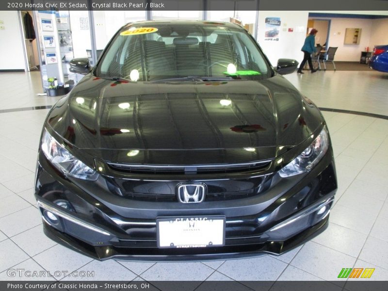 Crystal Black Pearl / Black 2020 Honda Civic EX Sedan