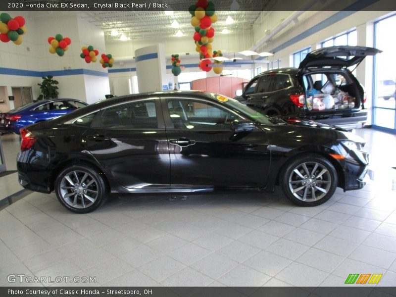 Crystal Black Pearl / Black 2020 Honda Civic EX Sedan