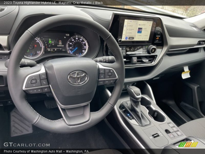 Magnetic Gray Metallic / Black 2023 Toyota Highlander Hybrid LE