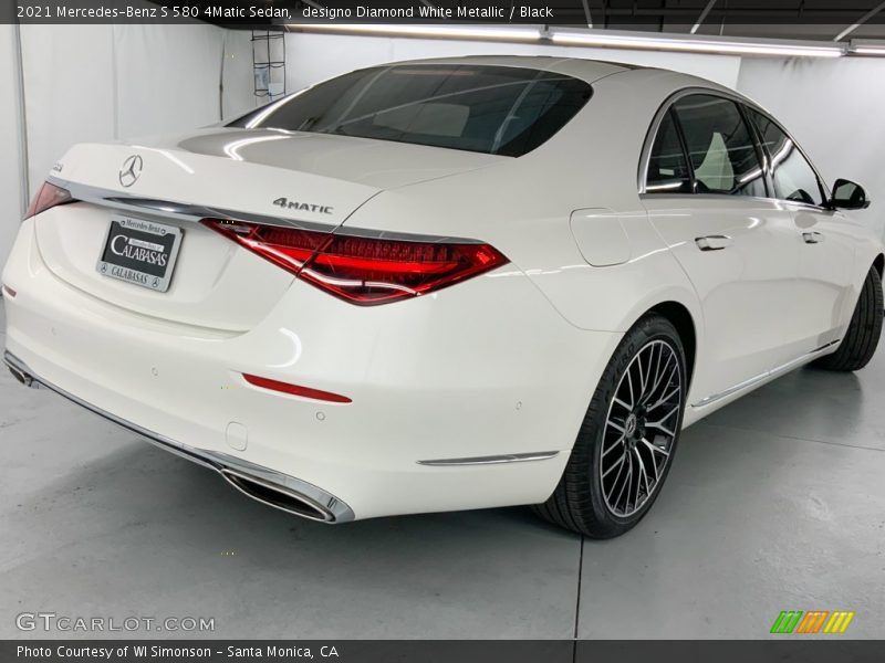 designo Diamond White Metallic / Black 2021 Mercedes-Benz S 580 4Matic Sedan