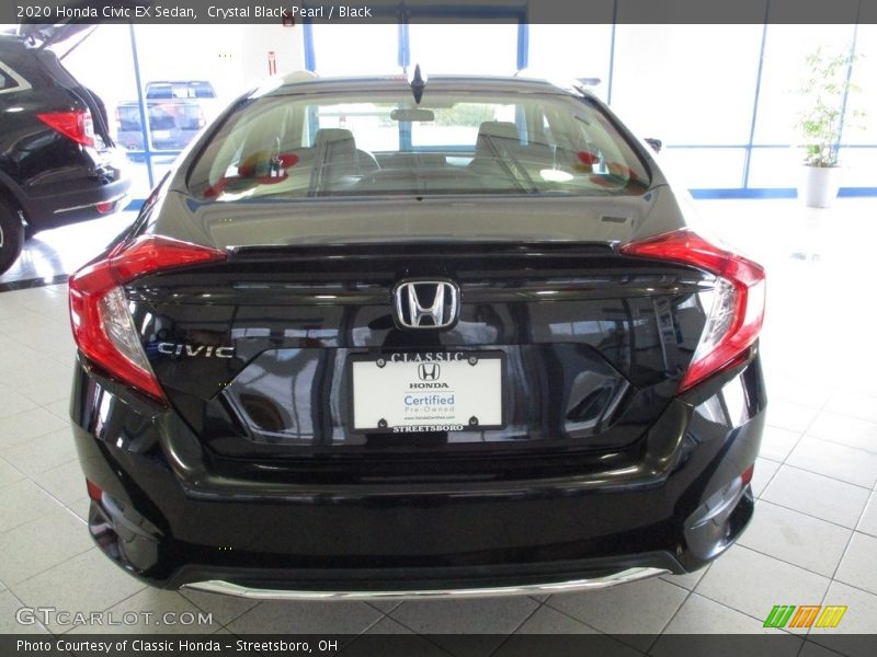 Crystal Black Pearl / Black 2020 Honda Civic EX Sedan