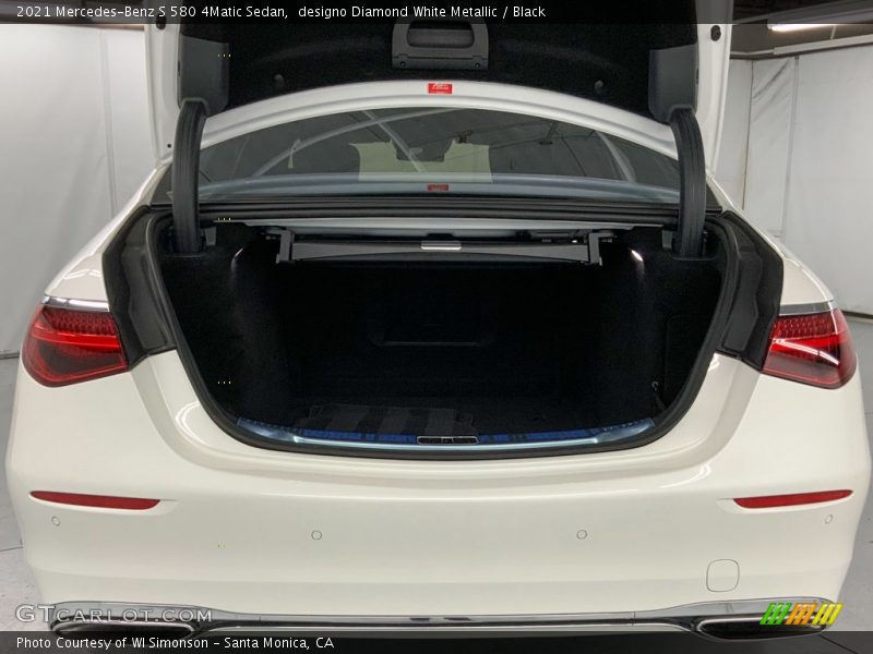 designo Diamond White Metallic / Black 2021 Mercedes-Benz S 580 4Matic Sedan