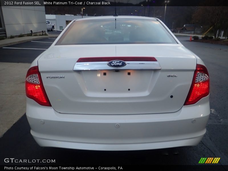 White Platinum Tri-Coat / Charcoal Black 2012 Ford Fusion SEL