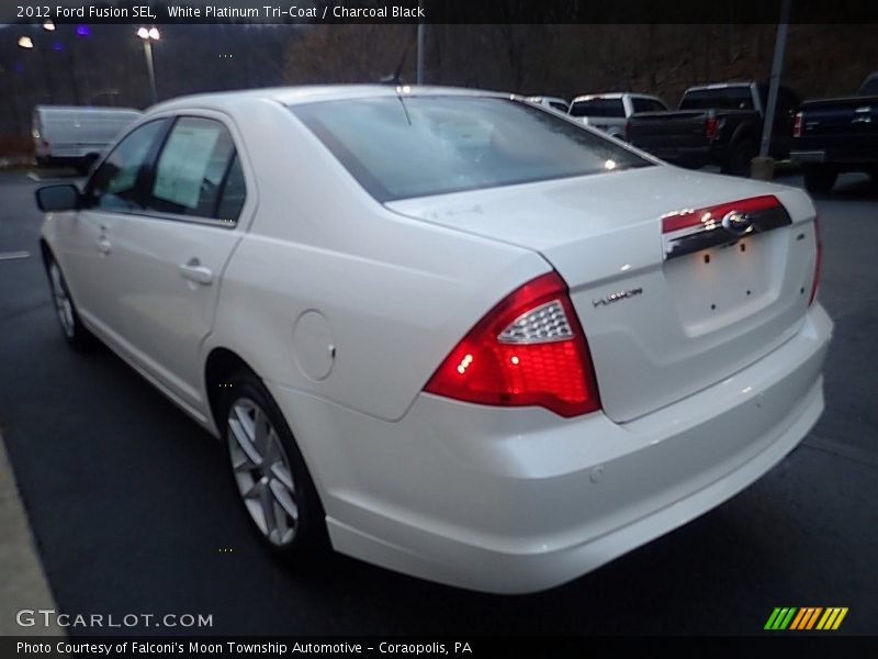 White Platinum Tri-Coat / Charcoal Black 2012 Ford Fusion SEL