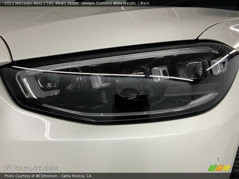 designo Diamond White Metallic / Black 2021 Mercedes-Benz S 580 4Matic Sedan