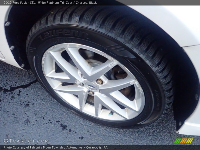 White Platinum Tri-Coat / Charcoal Black 2012 Ford Fusion SEL