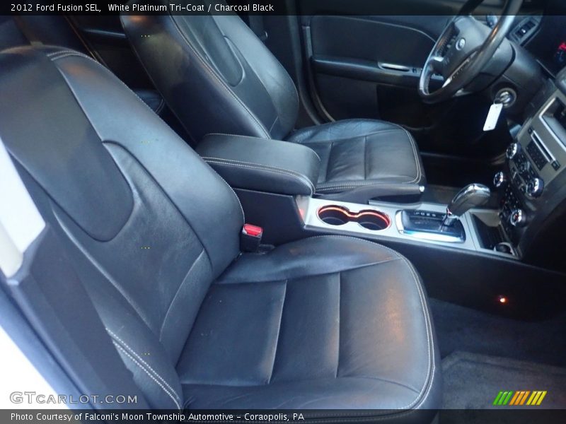 White Platinum Tri-Coat / Charcoal Black 2012 Ford Fusion SEL