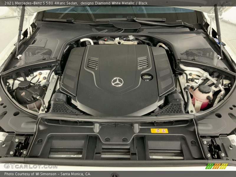 designo Diamond White Metallic / Black 2021 Mercedes-Benz S 580 4Matic Sedan