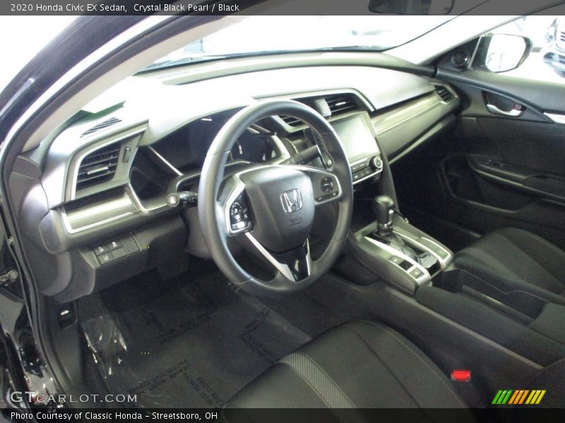Crystal Black Pearl / Black 2020 Honda Civic EX Sedan