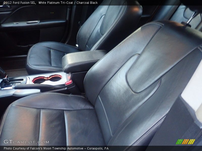 White Platinum Tri-Coat / Charcoal Black 2012 Ford Fusion SEL