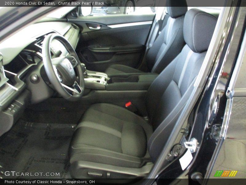 Crystal Black Pearl / Black 2020 Honda Civic EX Sedan