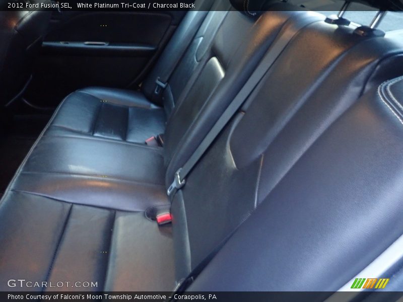 White Platinum Tri-Coat / Charcoal Black 2012 Ford Fusion SEL