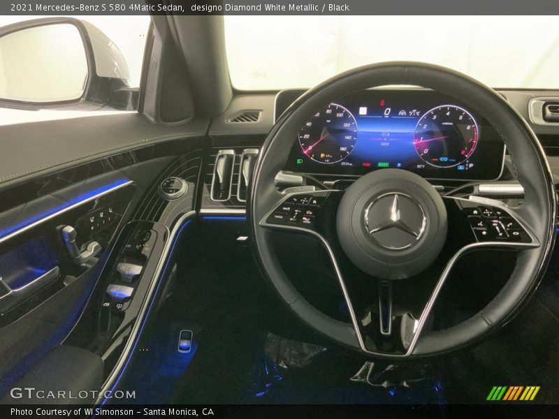 designo Diamond White Metallic / Black 2021 Mercedes-Benz S 580 4Matic Sedan