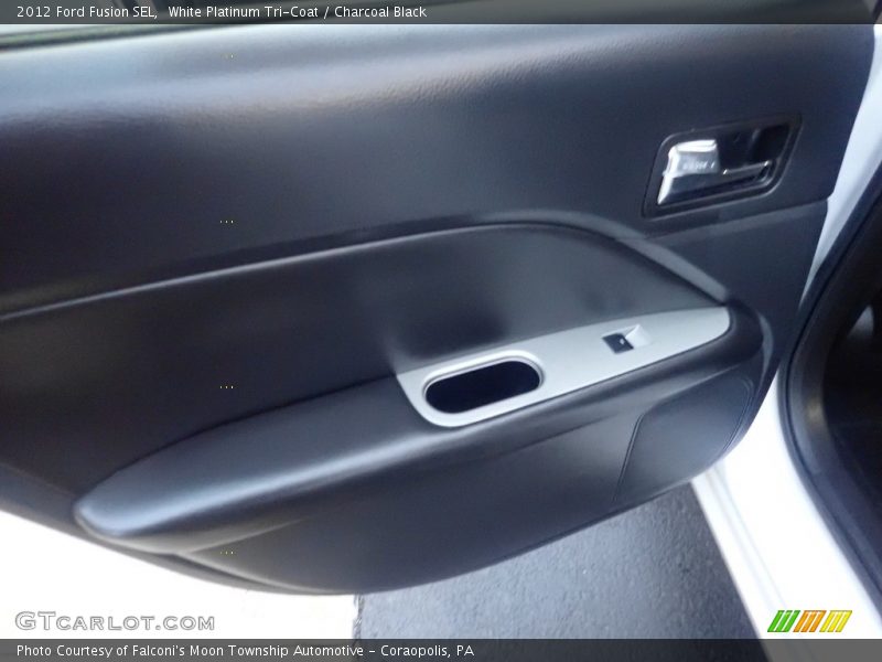 White Platinum Tri-Coat / Charcoal Black 2012 Ford Fusion SEL