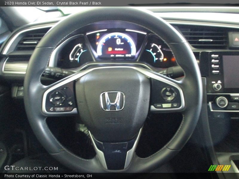 Crystal Black Pearl / Black 2020 Honda Civic EX Sedan