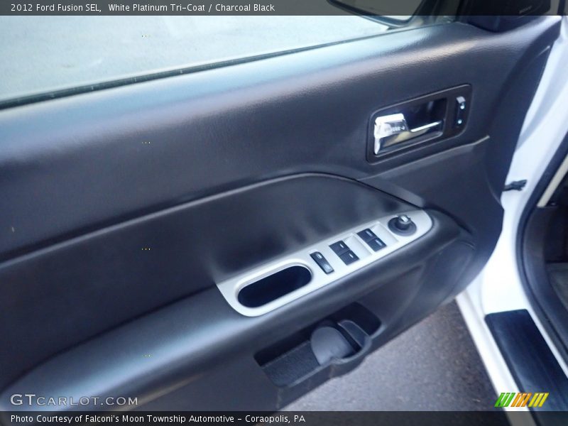 White Platinum Tri-Coat / Charcoal Black 2012 Ford Fusion SEL