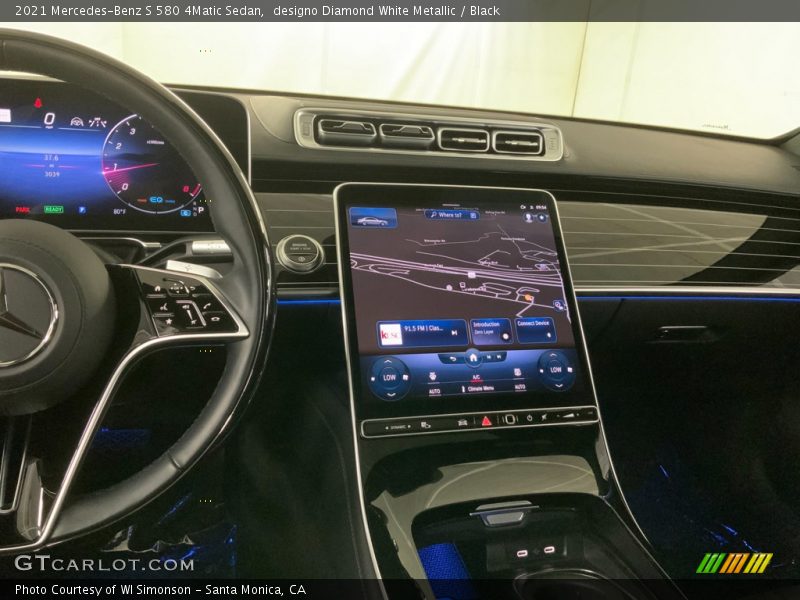 designo Diamond White Metallic / Black 2021 Mercedes-Benz S 580 4Matic Sedan