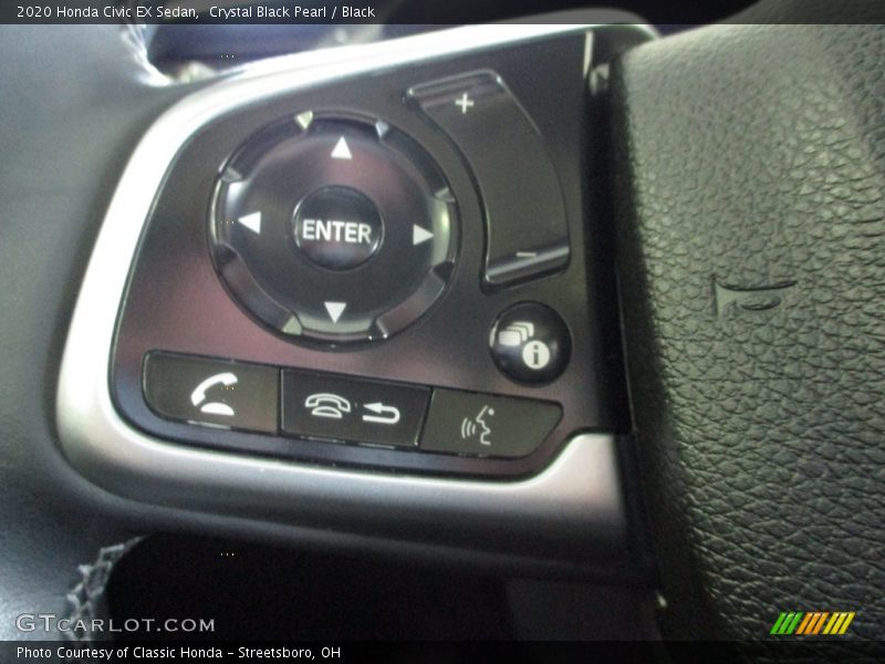 Crystal Black Pearl / Black 2020 Honda Civic EX Sedan
