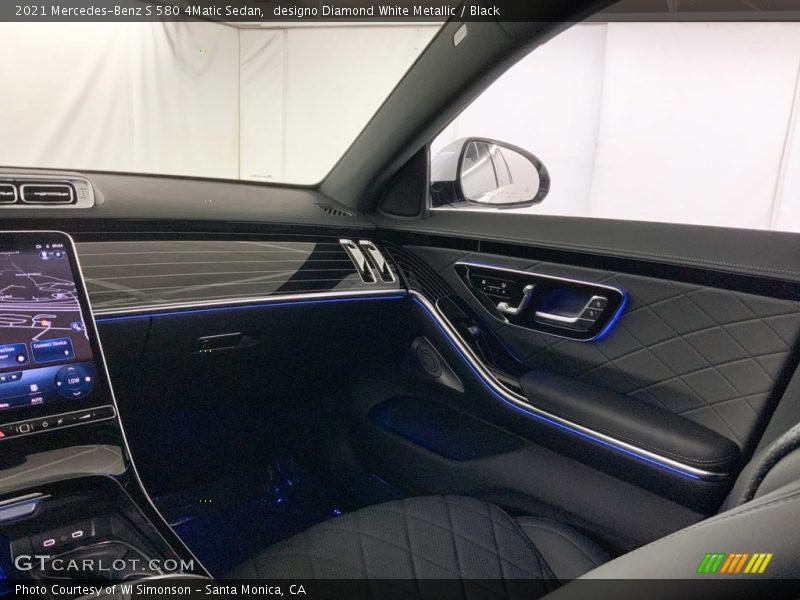 designo Diamond White Metallic / Black 2021 Mercedes-Benz S 580 4Matic Sedan